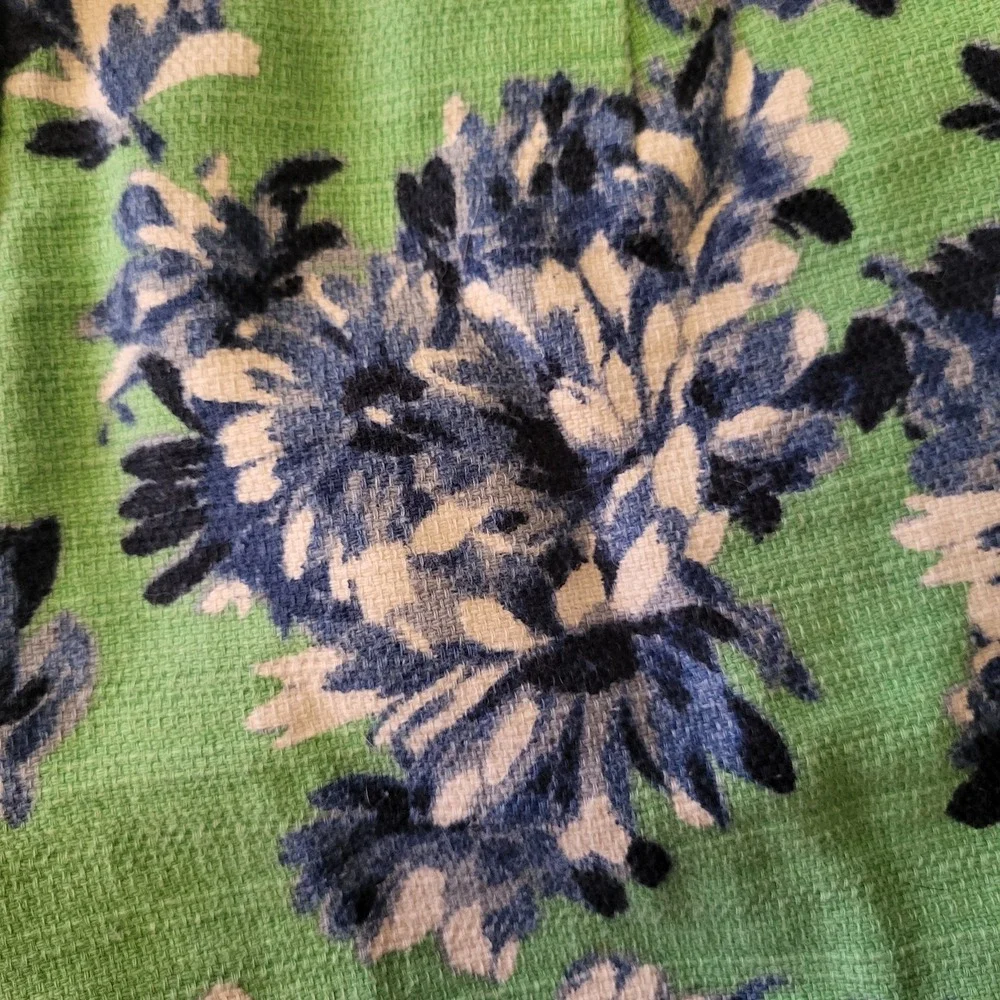 J.Crew Green Blue Floral High Waisted Shorts Womens Size 6 Summer Casual